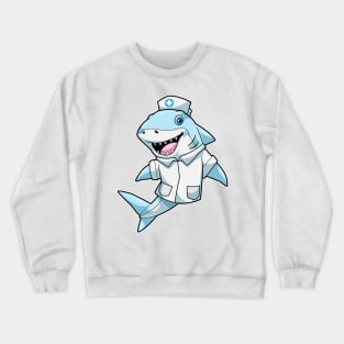 Shark as Nurse with Coat Crewneck Sweatshirt